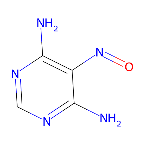 5-亚硝基嘧啶-4,6-二胺结构图