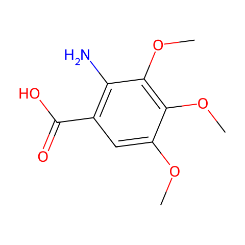 2-氨基-3,4,5-三甲氧基苯甲酸结构图