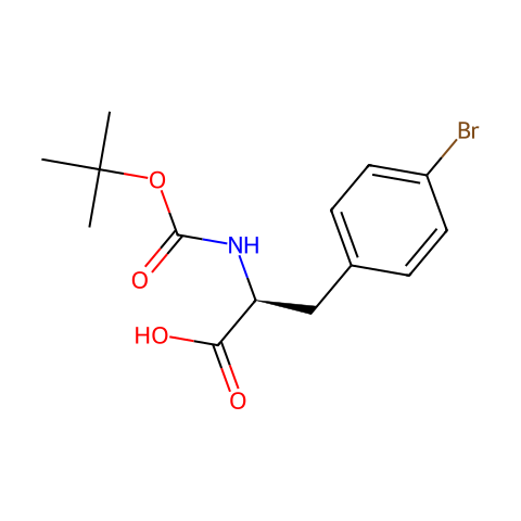 (S)-N-BOC-4-溴苯丙氨酸结构图