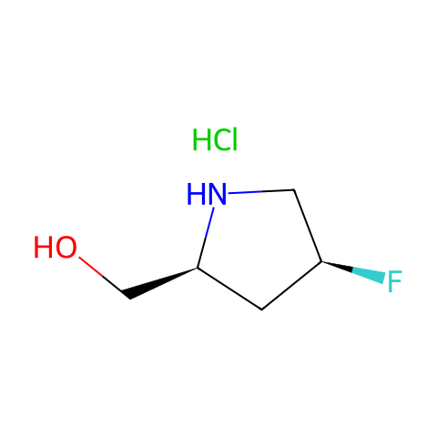 (2S,4S)-顺式-4-氟-L-脯氨醇盐酸盐结构图