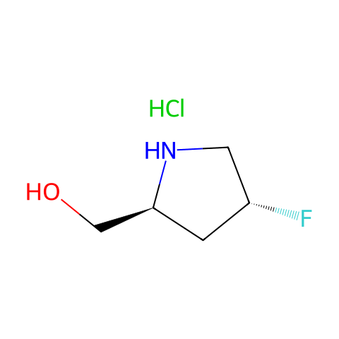 (2S,4R)-反式-4-氟-L-脯氨醇盐酸盐结构图