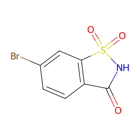 6-溴-1,2-苯异噻唑-3(2H)-酮 1,1-二氧化物结构图