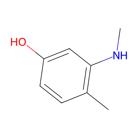 4-methyl-3-(methylamino)phenol结构图