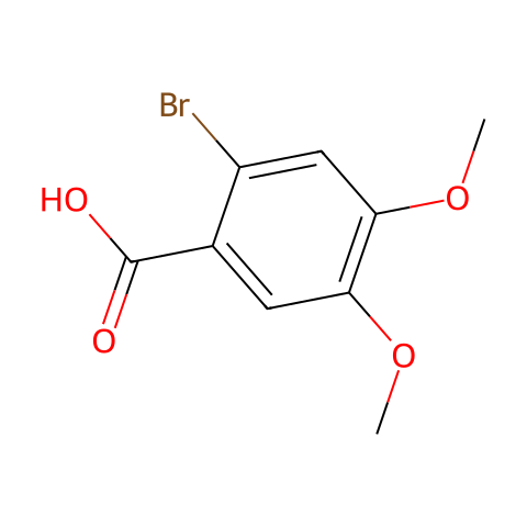 2-溴-4,5-二甲氧基苯甲酸结构图