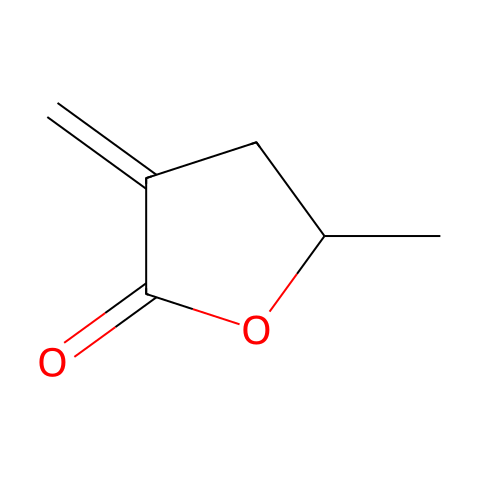 α-亚甲基-γ-戊内酯(含稳定剂HQ)结构图