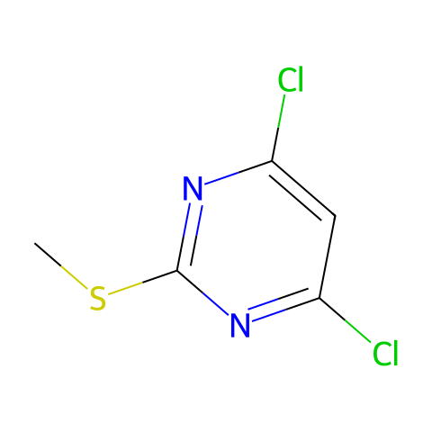 4,6-二氯-2-甲硫基嘧啶结构图