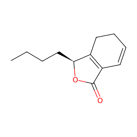 (3S)-3-丁基-4,5-二氢-1(3H)-异苯并呋喃酮结构图