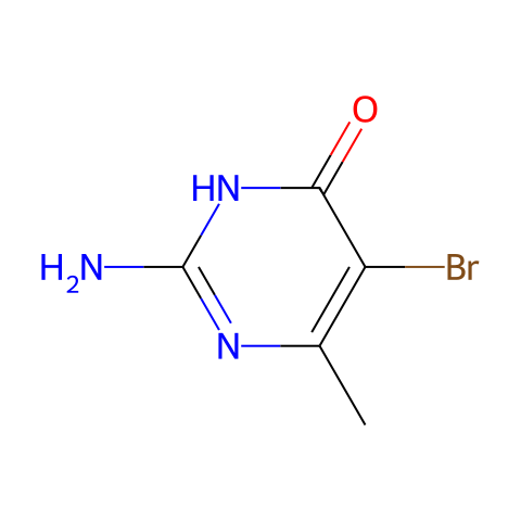 2-氨基-5-溴-4-羟基-6-甲基嘧啶结构图