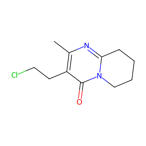 3-(2-氯乙基)-6,7,8,9-四氢-2-甲基-4H-吡啶并[1,2-a]嘧啶-4-酮结构图