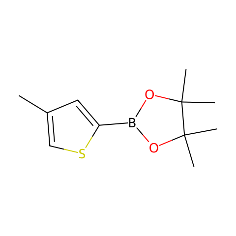 4-甲基-2-(4,4,5,5-四甲基-1,3,2-二氧环戊硼烷-2-基)噻吩结构图