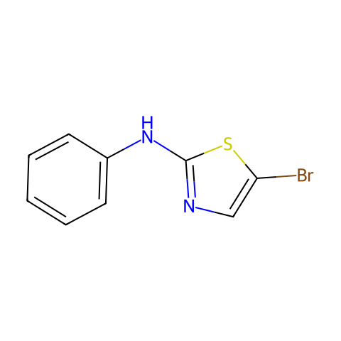 5-溴-N-苯基噻唑-2-胺结构图