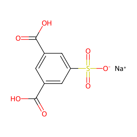 间苯二甲酸-5-磺酸钠（5-SSIPA）结构图
