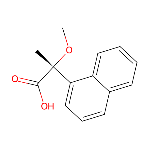 (R)-(-)-2-甲氧基-2-(1-萘基)丙酸结构图