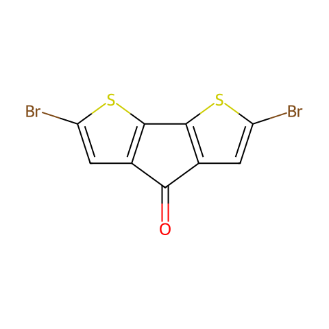 2,6-Dibromo-4H-cyclopenta-[1,2-b:5,4-b']dithiophen-4-one结构图