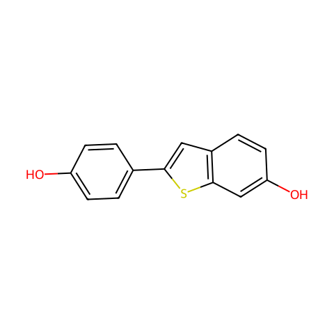2-(4-羟苯基)苯并[b]噻吩-6-醇结构图