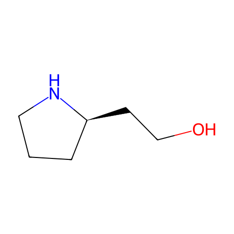 2-[(2R)-pyrrolidin-2-yl]ethanol结构图