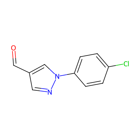 1-(4-氯苯基)-1H-吡唑-4-甲醛结构图