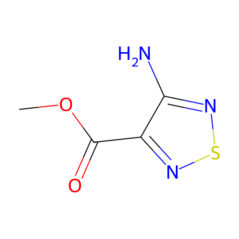 4-氨基-(1,2,5)-噻二唑-3-甲酸乙酯结构图