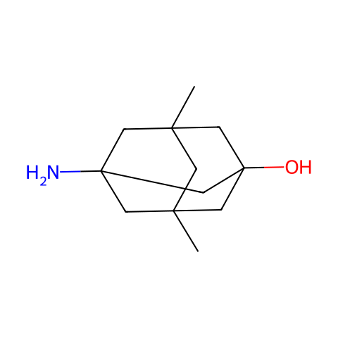 1-氨基-7-羟基-3,5-二甲基金刚烷结构图