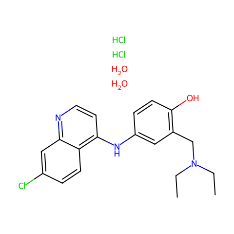 Amodiaquine dihydrochloride dihydrate结构图