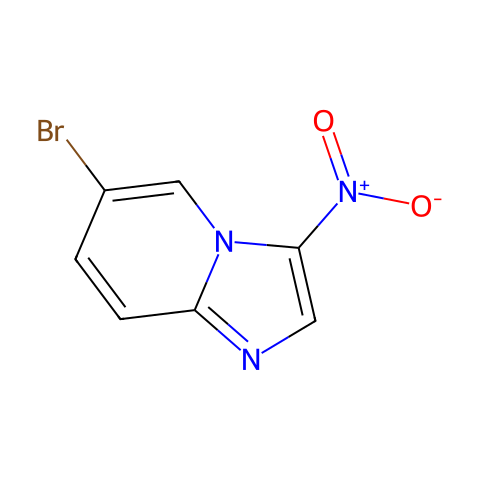 6-溴-3-硝基咪唑并[1,2-A]吡啶结构图