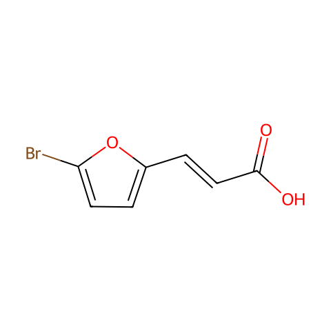 3-(5-溴呋喃-2-基)-丙烯酸结构图