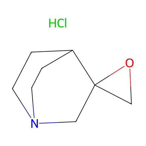 Spiro[1-azabicyclo[2.2.2]octane-3,2'-oxirane] hydrochloride结构图