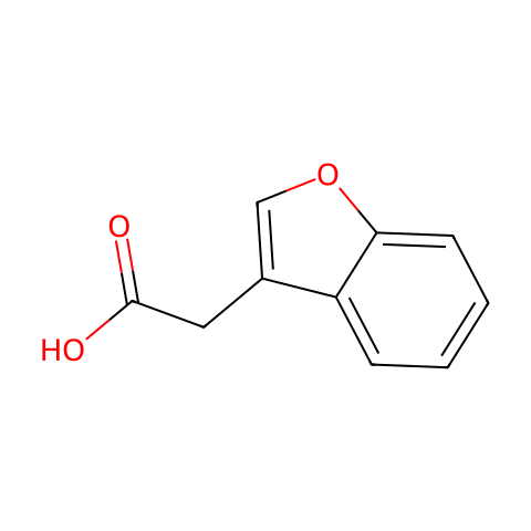 苯并呋喃-3-基乙酸结构图