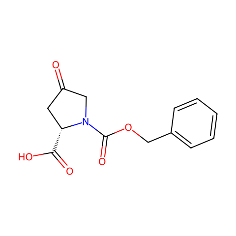 (S)-1-Z-4-氧代吡咯烷-2-羧酸结构图