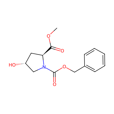 N-CBZ-羟脯氨酸甲酯结构图