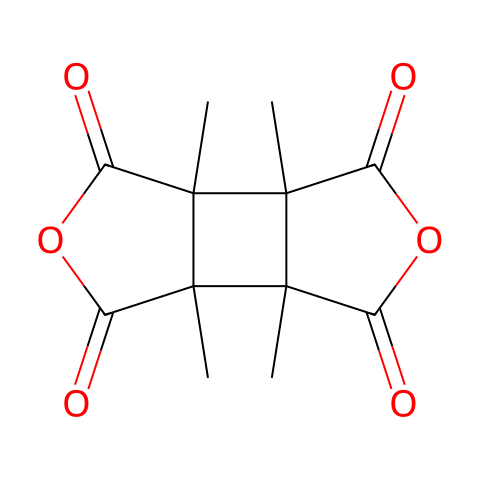 1,2,3,4-四甲基1,2,3,4-环丁烷四羧酸二酐结构图