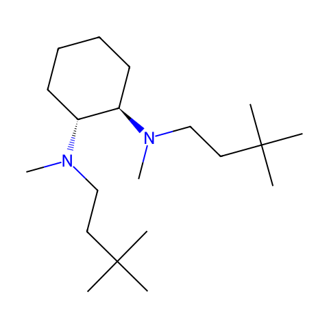 (1R,2R)-N,N'-二甲基-N,N'-双(3,3-二甲丁基)环己烷-1,2-二胺结构图
