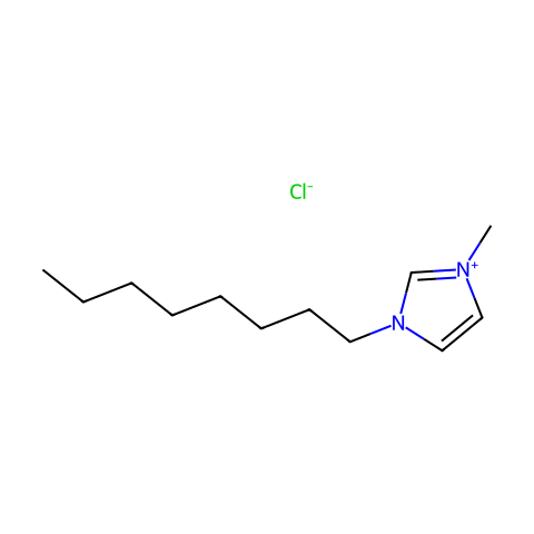 1-甲基-3-辛基氯化咪唑鎓结构图