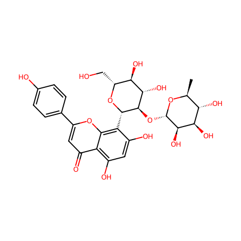 牡荆素鼠李糖苷 分子结构图