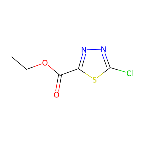 5-氯-1,3,4-噻重氮-2-羧酸乙酯结构图