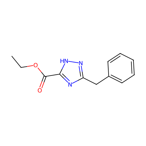 1H-1,2,4-Triazole-5-carboxylic acid, 3-(phenylmethyl)-, ethyl ester结构图