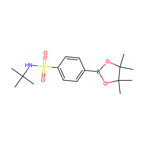 T-BUTYL 4-BORONOBENZENESULFONAMIDE, PINACOL ESTER结构图