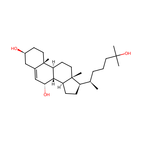 3β,7α,25-Trihydroxycholest-5-ene结构图