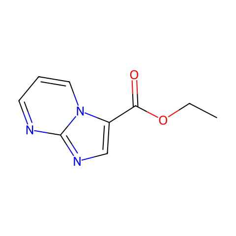 咪唑并[1,2-A]嘧啶-3-羧酸乙酯结构图
