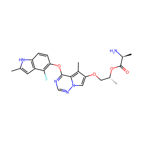 Brivanib Alaninate (BMS-582664),VEGFR2抑制剂结构图