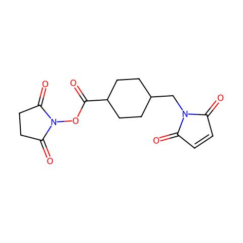 4-(N-马来酰亚胺基甲基)环己烷-1-羧酸琥珀酰亚胺酯结构图