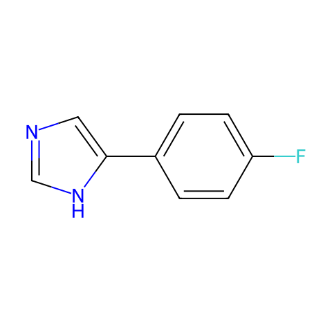 4-(4-氟苯基)-1H-咪唑结构图