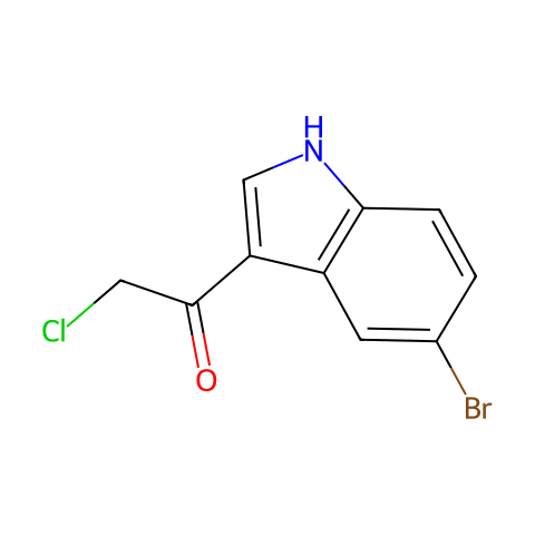 1-(5-Bromo-1H-indol-3-yl)-2-chloroethanone结构图