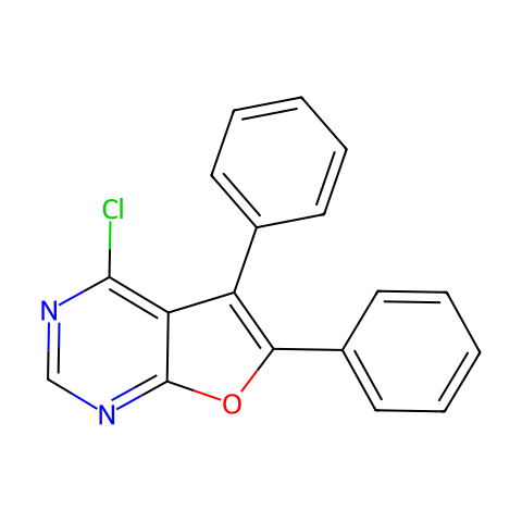 Furo[2,3-d]pyrimidine, 4-chloro-5,6-diphenyl-结构图