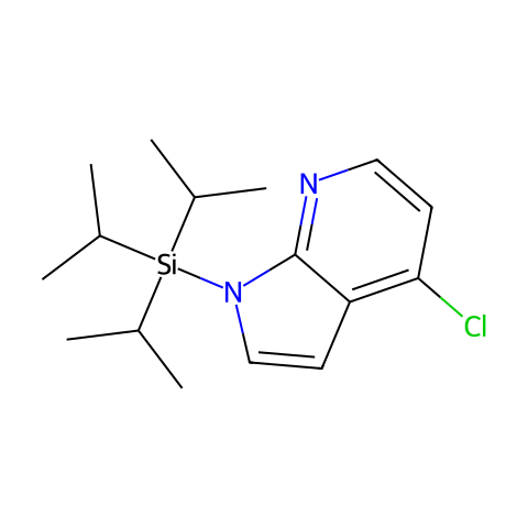 4-氯-1-[三(丙-2-基)甲硅烷基] -1H-吡咯并[2,3-b]吡啶结构图
