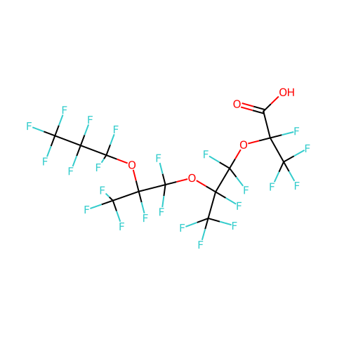 PERFLUORO(2,5,8-TRIMETHYL-3,6,9-TRIOXADECANOIC) ACID结构图
