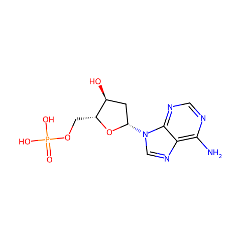 2′-脱氧腺苷-5′-单磷酸结构图