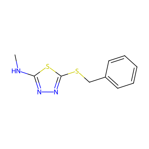 5-(苄基硫代)-N-甲基-1,3,4-噻二唑-2-胺结构图