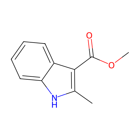 2-Methyl-3-methoxycarbonylindole结构图