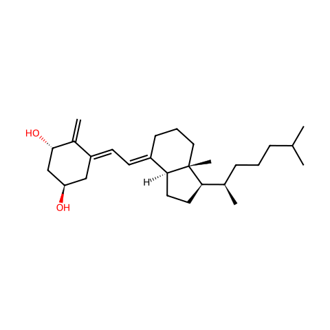 1α-Hydroxy-5,6-trans-vitamin D3结构图